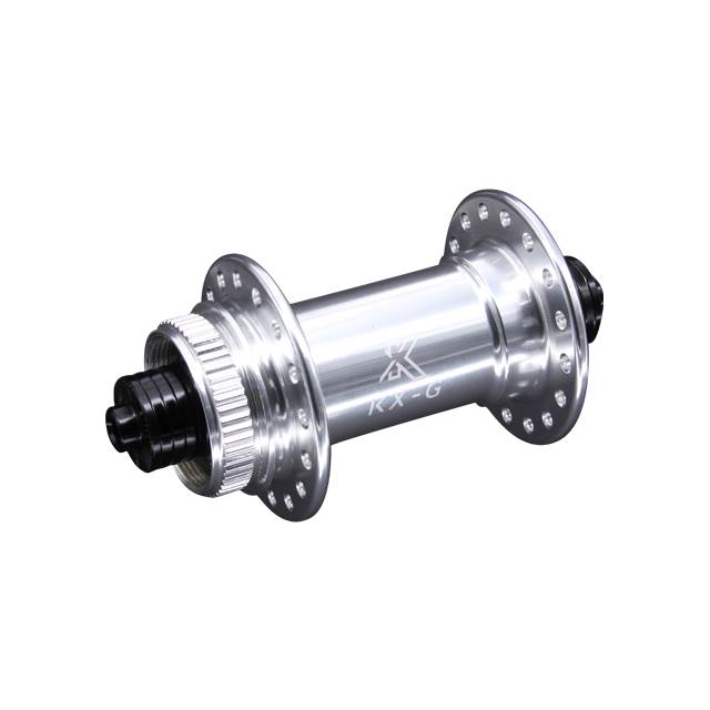 KX-G Nabe Vorderrad Schnellspanner 5x100 Centerlock silbern