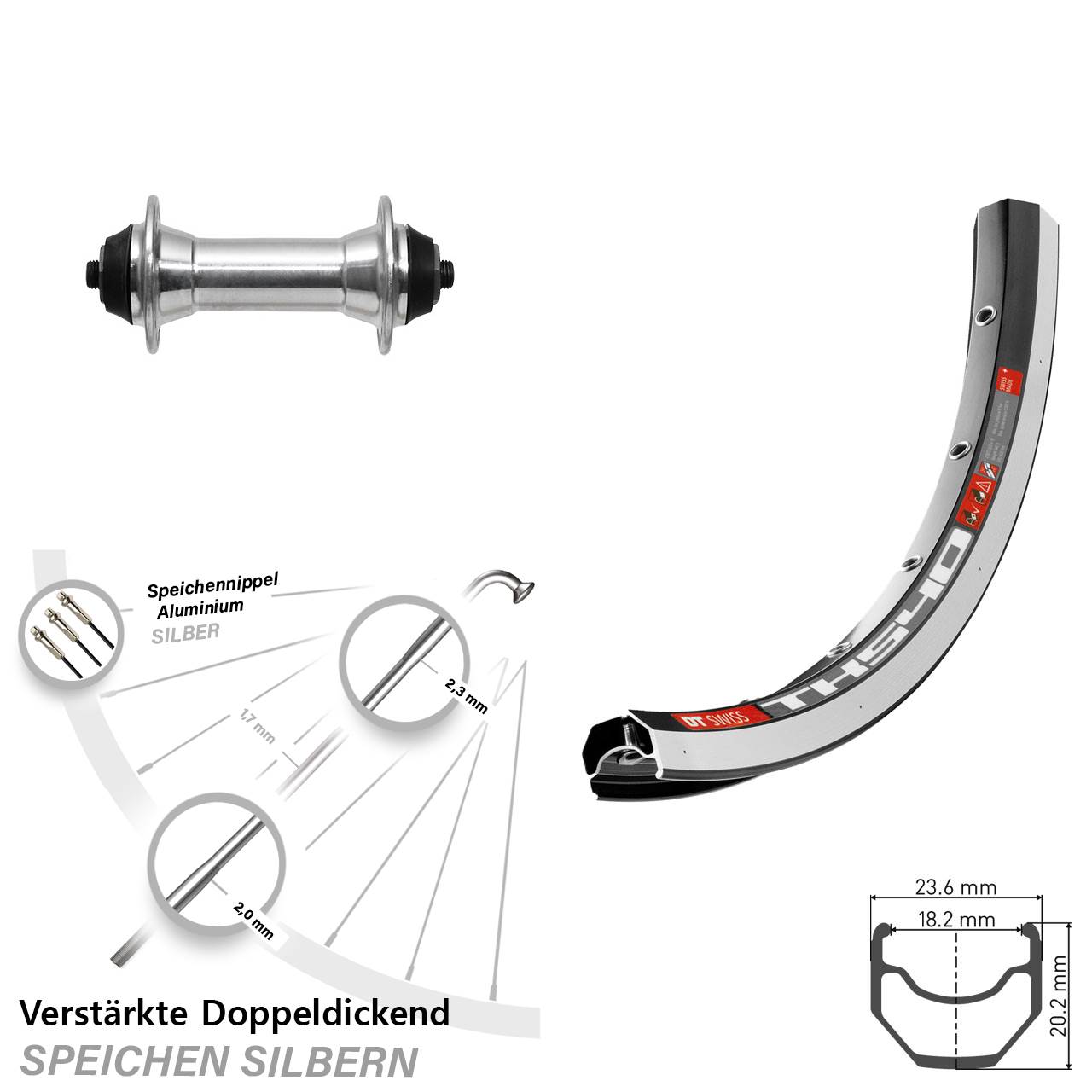Vorderrad 28 Zoll DT Swiss TK 540 Formula FM21 QR