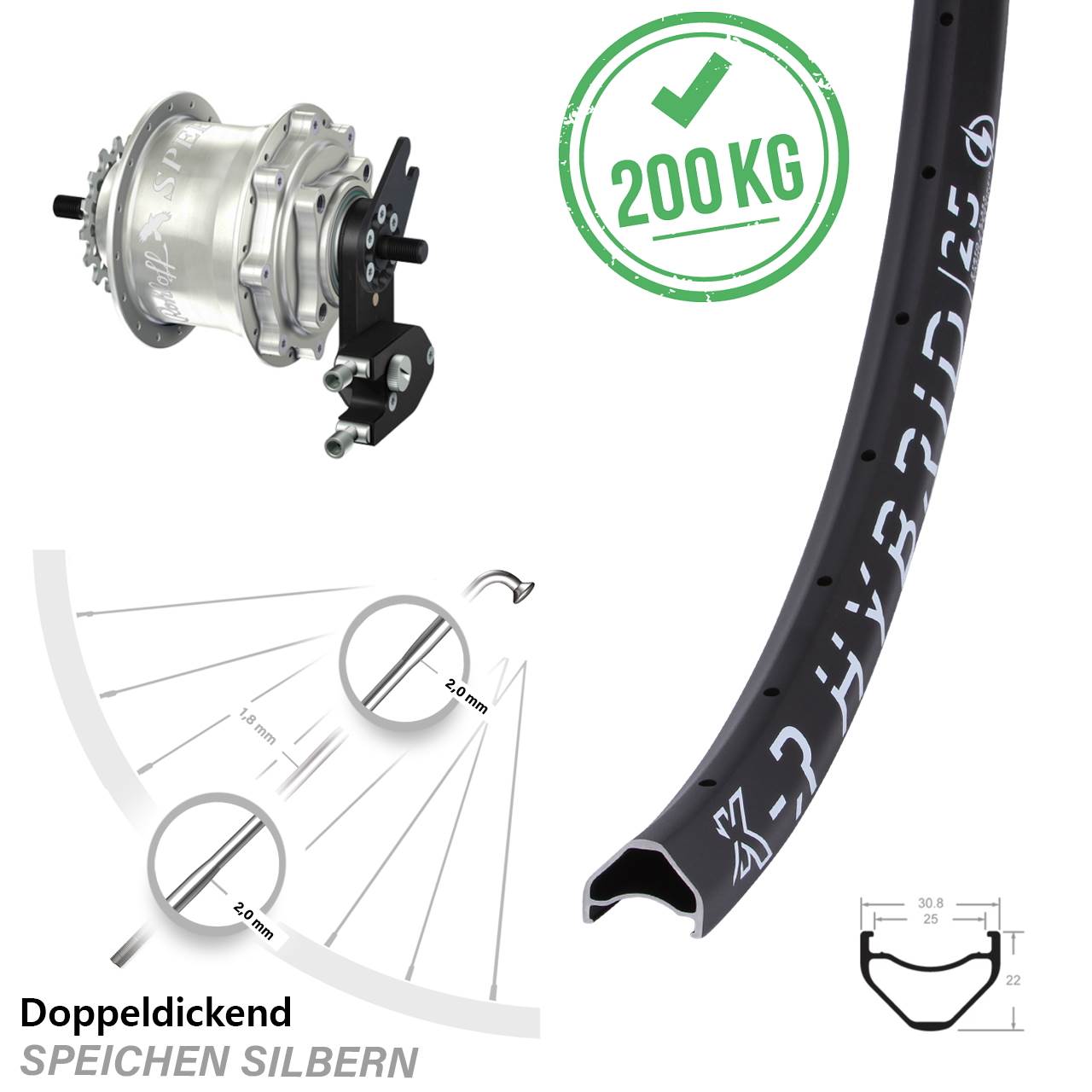 26 Zoll KX-R Hybrid 25 Rohloff Speedhub TS DB OEM2