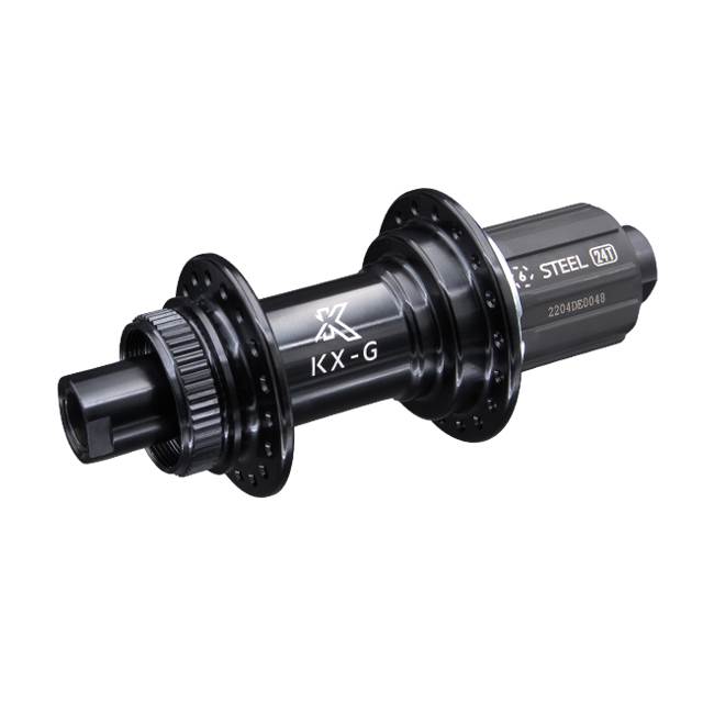 KX-G/S Nabe Hinterrad Centerlock Stahlachse Stahl-Freilauf verstärkt schwarz