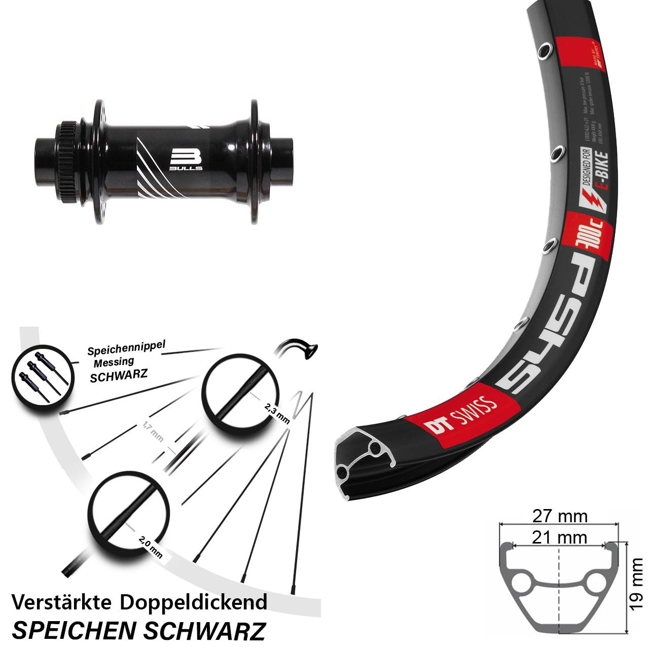 DT Swiss 545 Vorderrad 29 Zoll Formula CL-811 Bulls 15x110 Centerlock