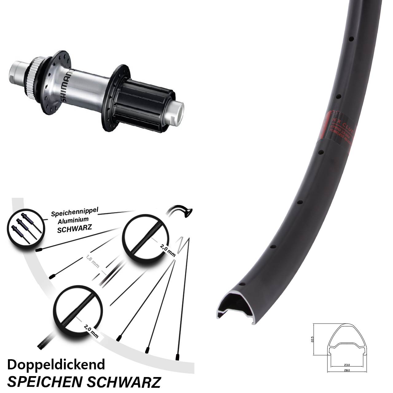 Clue 27,5 Zoll Hinterrad Shimano RS770 12x142