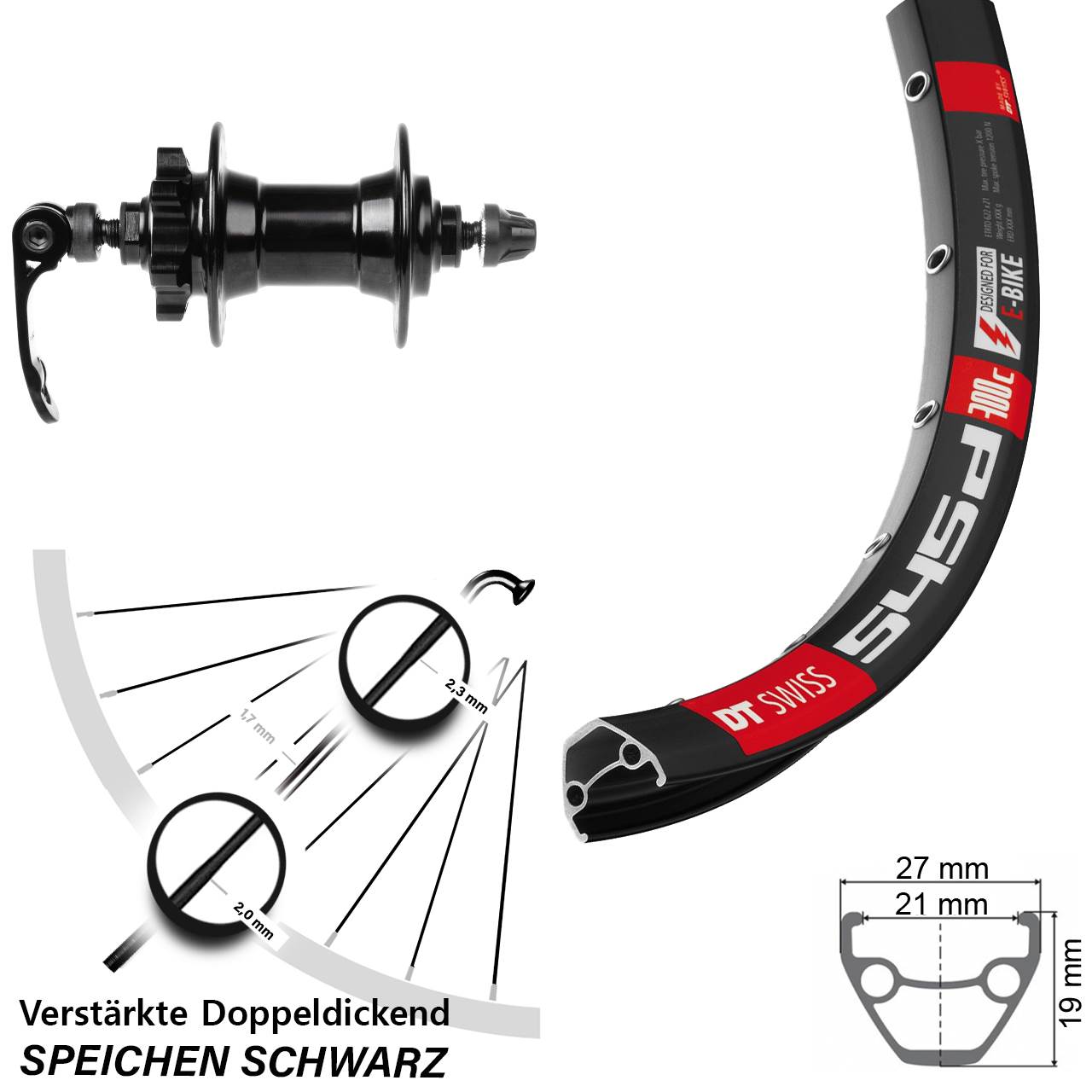 DT Swiss 545d Novatec 26 Zoll Vorderrad 6-Loch QR