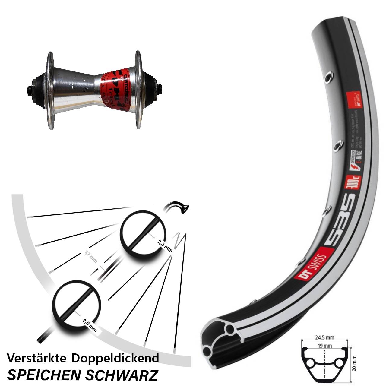 DT Swiss 535 Formula 28 Zoll Laufrad QR