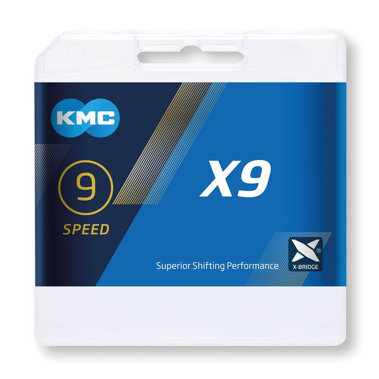 KMC Schaltungskette X9 grau 9-fach 1/2 x 11/128 Zoll