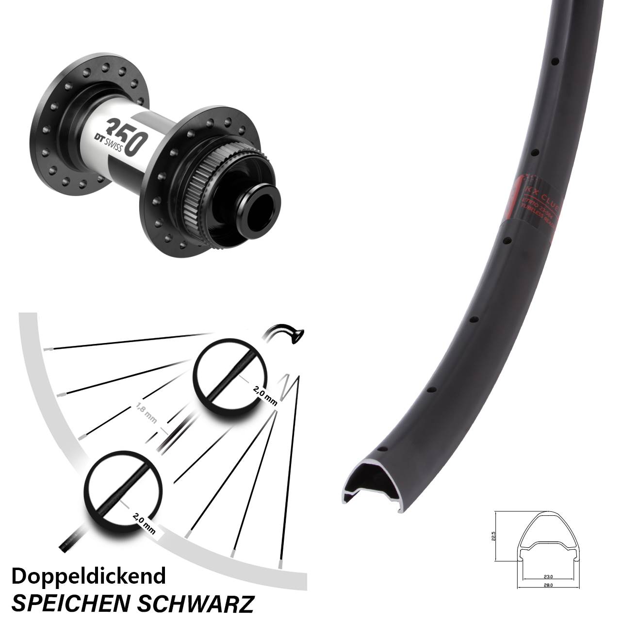 Disc Laufrad 28-29 Zoll KX Clue DT Swiss 350 12x100
