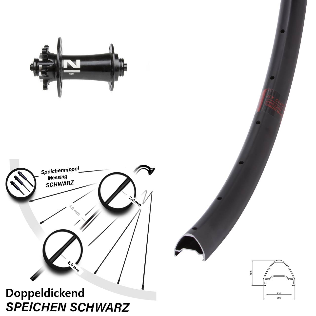 Disc Laufrad 28-29 Zoll KX Clue Novatec D791 für Schnellspanner
