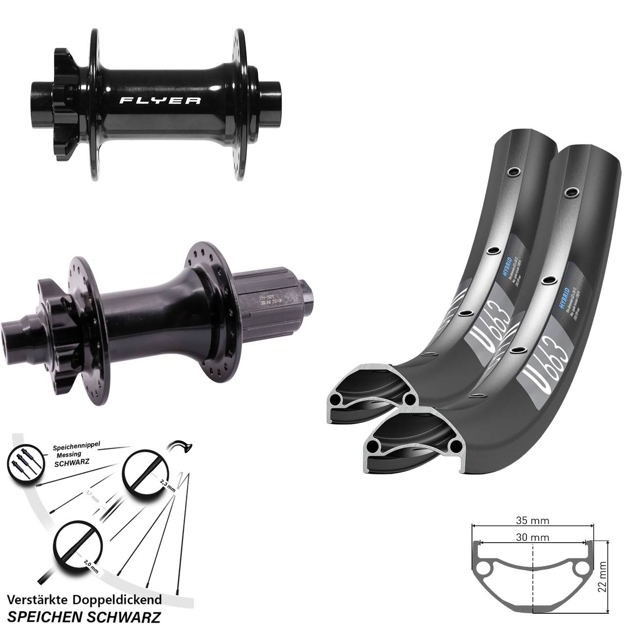 Disc Laufradsatz Boost 20/29 Zoll DT Swiss U 663 Formula DC-711 ECT-148S 8-11 fach HG