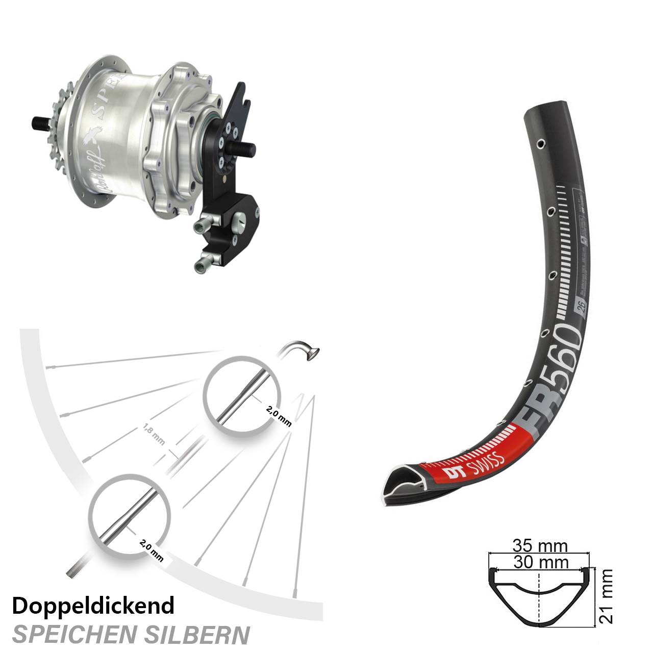 26 Zoll DT Swiss FR560 Rohloff Speedhub TS DB OEM2