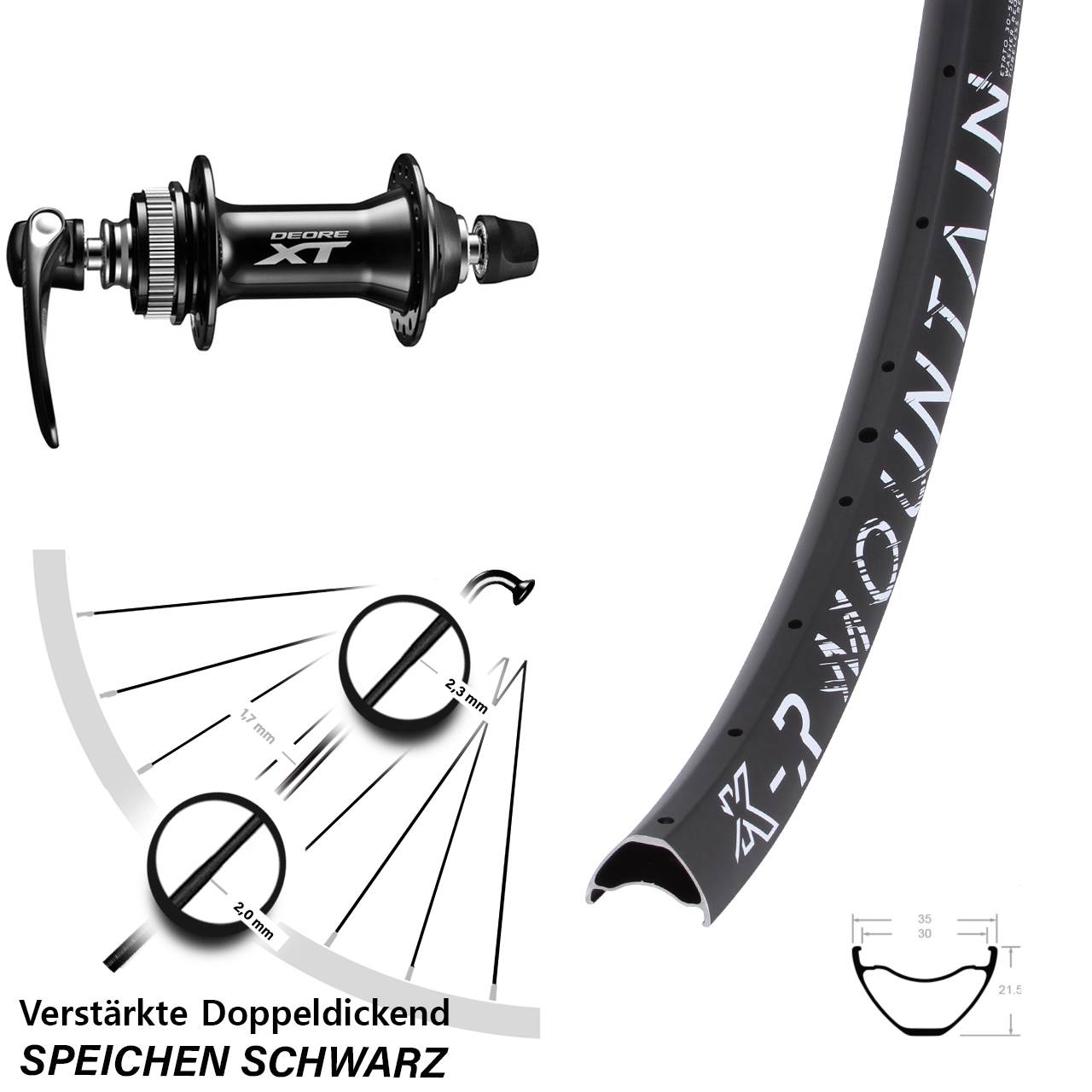 Disc Laufrad für Schnellspanner 29 Zoll KX-R Mountain Shimano XT