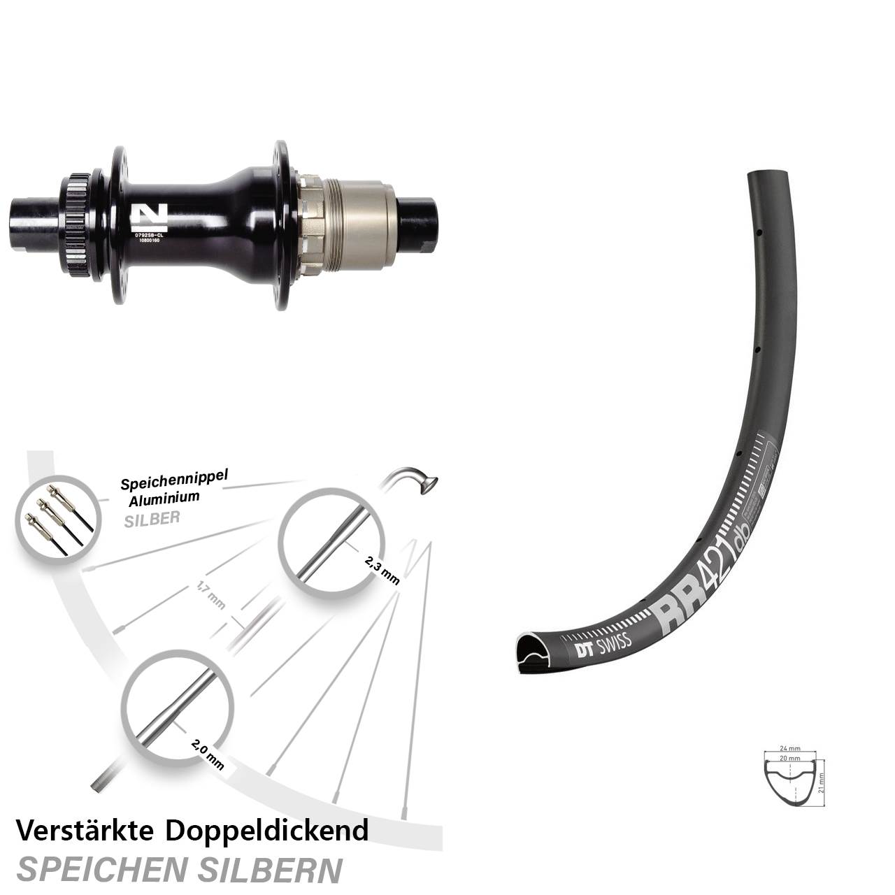 DT Swiss RR421 Novatec D792SB 28 Zoll Disc Laufrad 12x142 XDR 11-12 fach