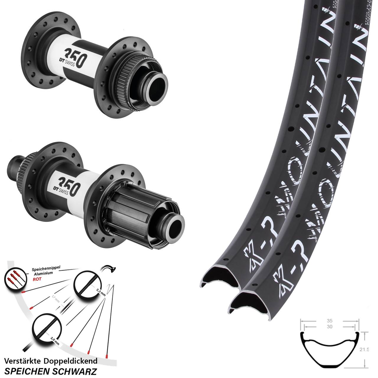 KX-R Mountain DT Swiss 350 29 Zoll Laufradsatz Centerlock 15x110 12x148 Boost 8-11 fach