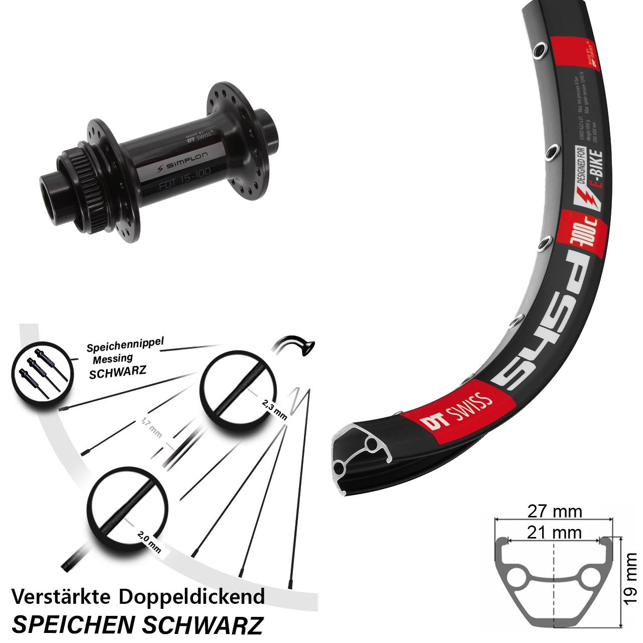 Centerlock Vorderrad 28 Zoll DT Swiss 545d 370 12x100
