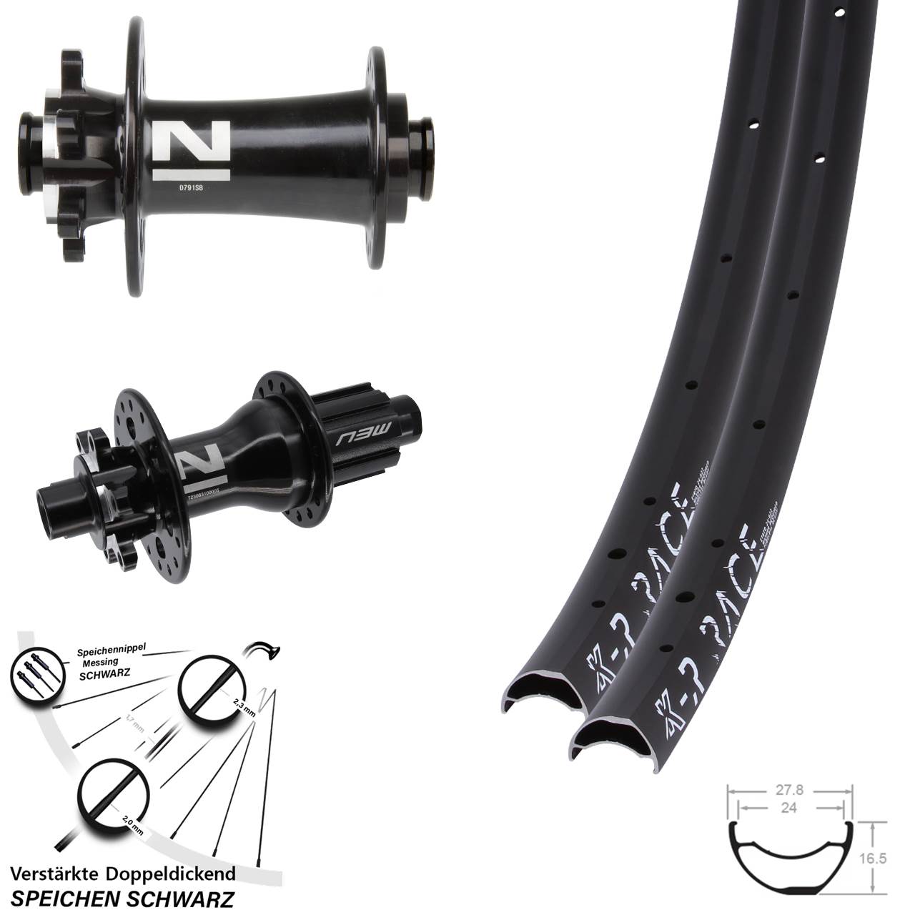 KX-R Race Novatec D791- D792 Laufradsatz 6-Loch 12x100/142 Campagnolo N3W