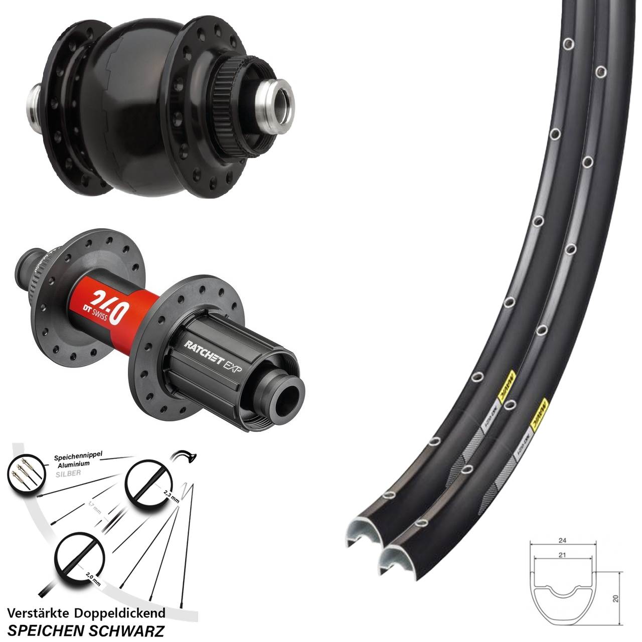 Laufradsatz Centerlock 12x100/142 28 Zoll Mavic XC621 DT Swiss 240 EXP SONdelux 11-12 fach