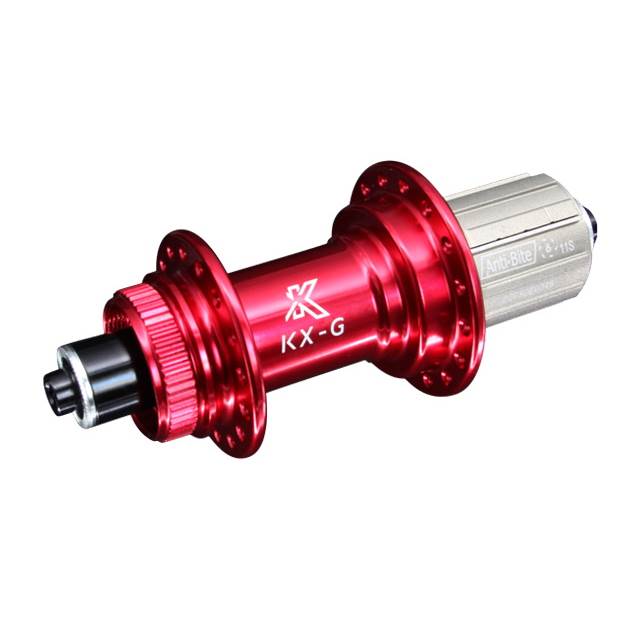 KX-G Hinterradnabe 5/135 mm Centerlock rot Shimano 8-12 fach