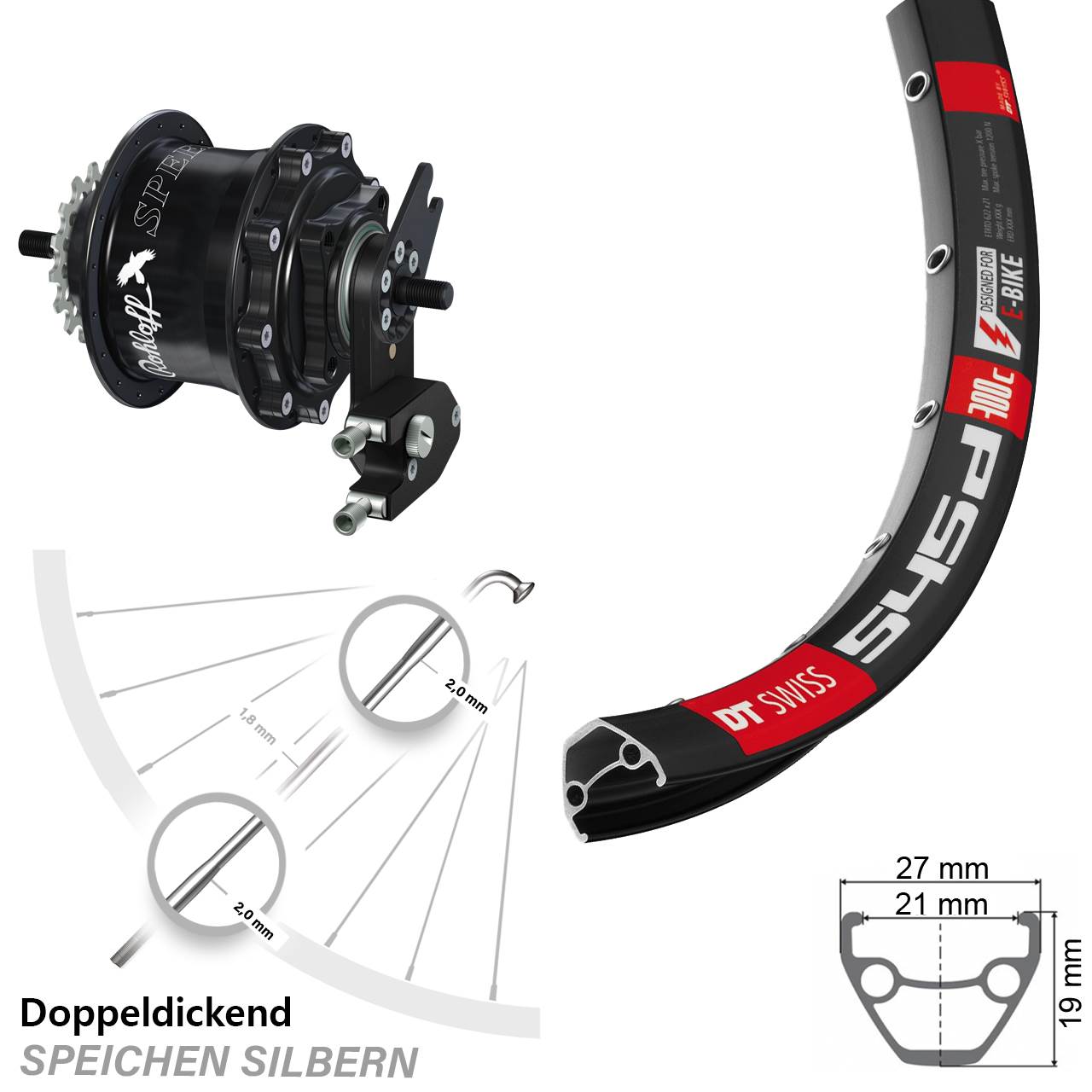 28 Zoll Laufrad Rohloff Speedhub 500/14 TS DB OEM2 DT Swiss 545