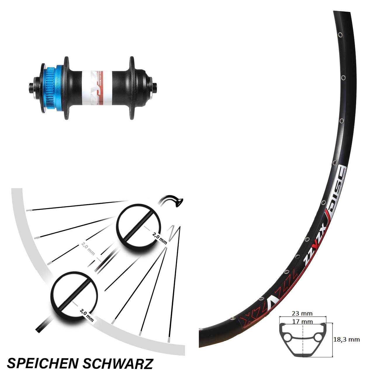 26 Zoll Mach1 Formula ZZYZX CL-91 Disc Laufrad QR