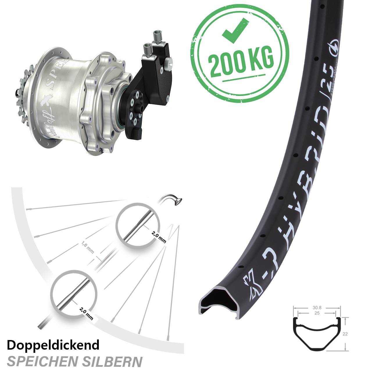 26 Zoll KX-R Hybrid 25 Rohloff Speedhub CC DB OEM