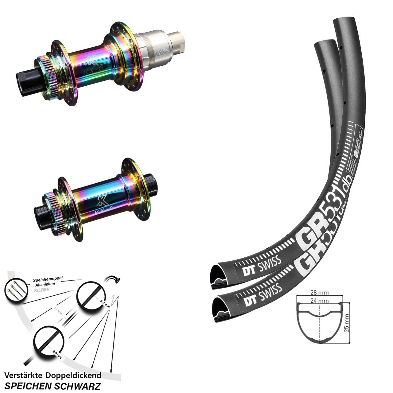 DT Swiss GR531 KX-G Oilslick 28-29 Zoll Disc Laufradsatz 12x100/142 SRAM XDR