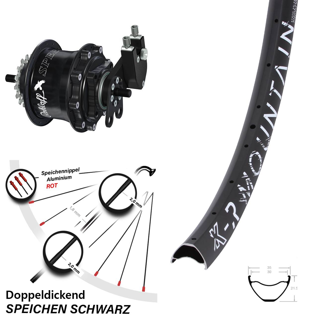 27,5 Zoll KX-R Mountain Rohloff Speedhub TS DB Tandem