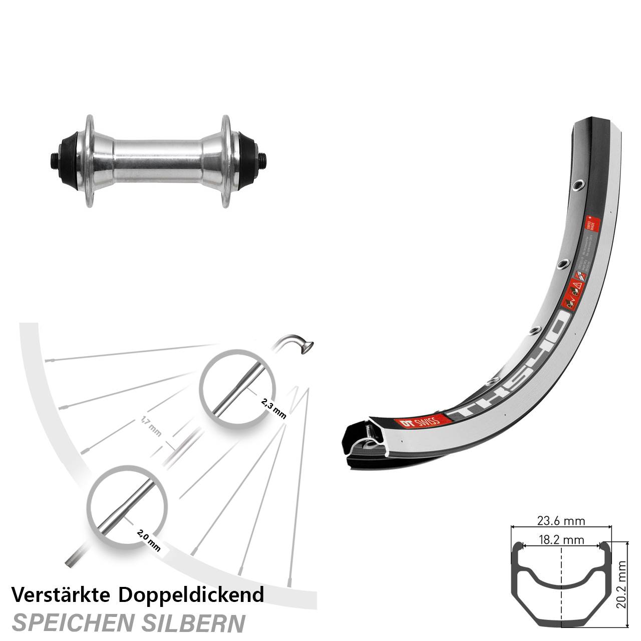 Vorderrad 28 Zoll DT Swiss TK 540 Formula FM21 QR