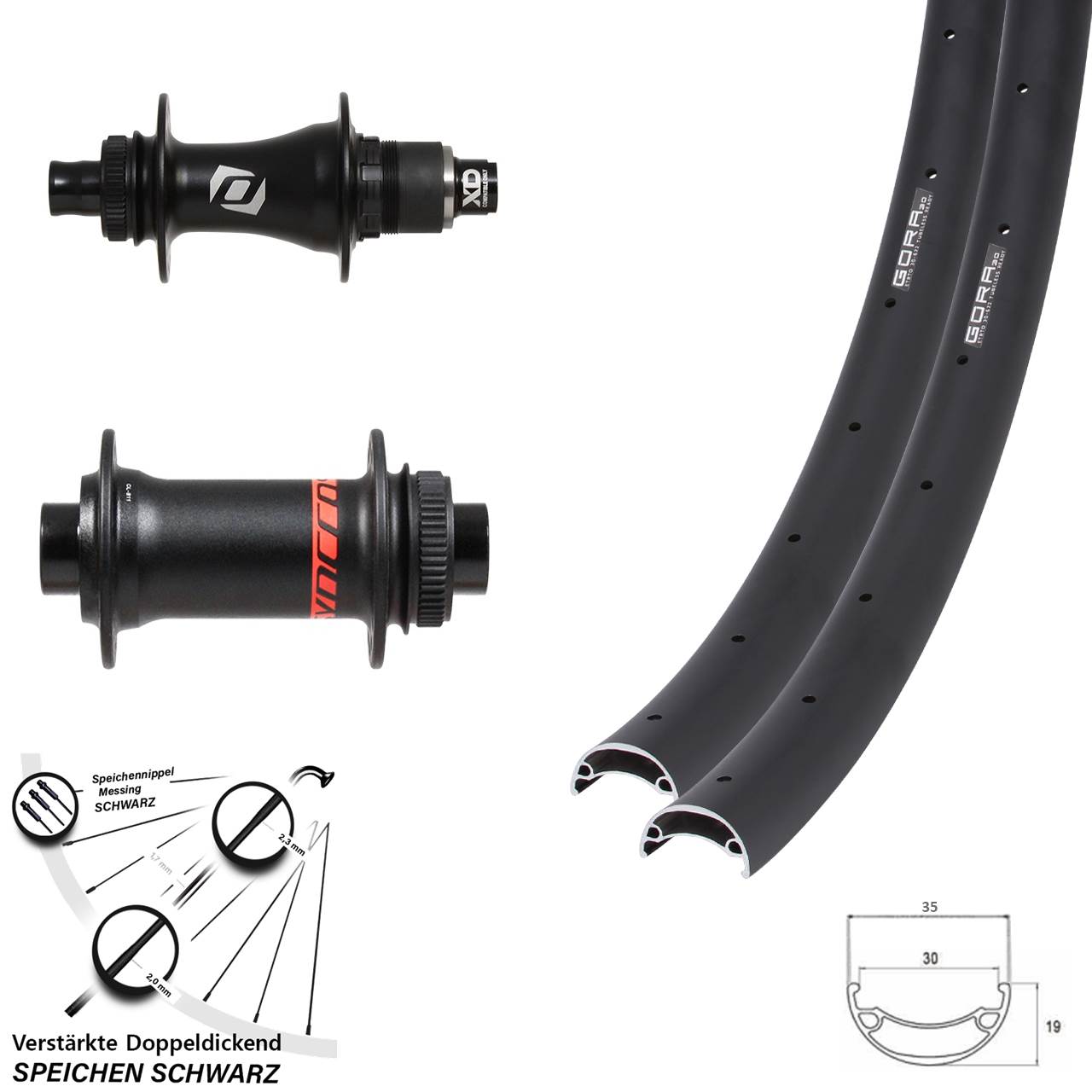 Gora 30 Formula CL-811 Syncros 27,5 Zoll Disc Laufradsatz 15x110 12x148 SRAM XD