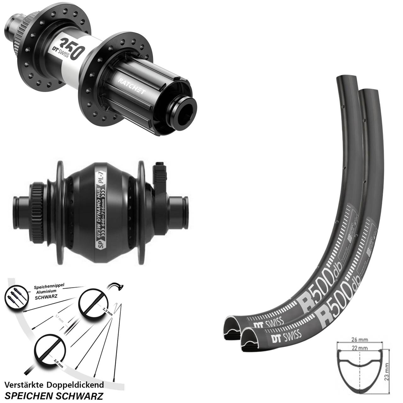 Laufradsatz Centerlock 12x100/142 29 Zoll DT Swiss R500 350 Shutter PL-7 11-12 fach HG