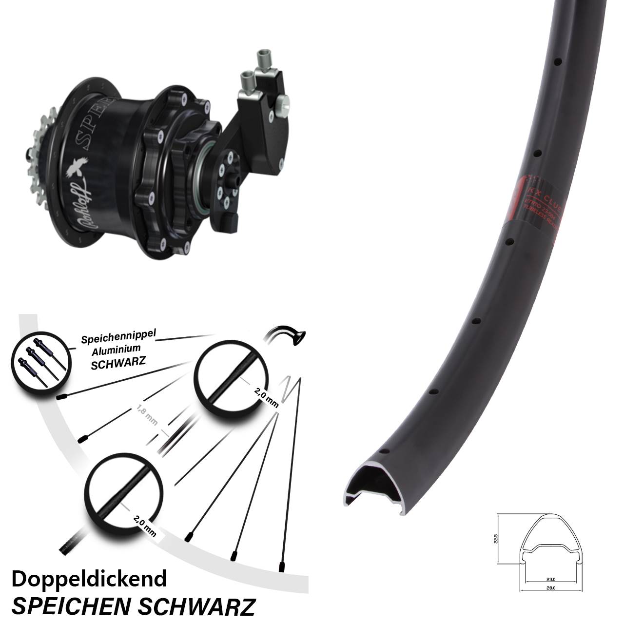28-29 Zoll KX Clue Rohloff CC DB OEM Tandem