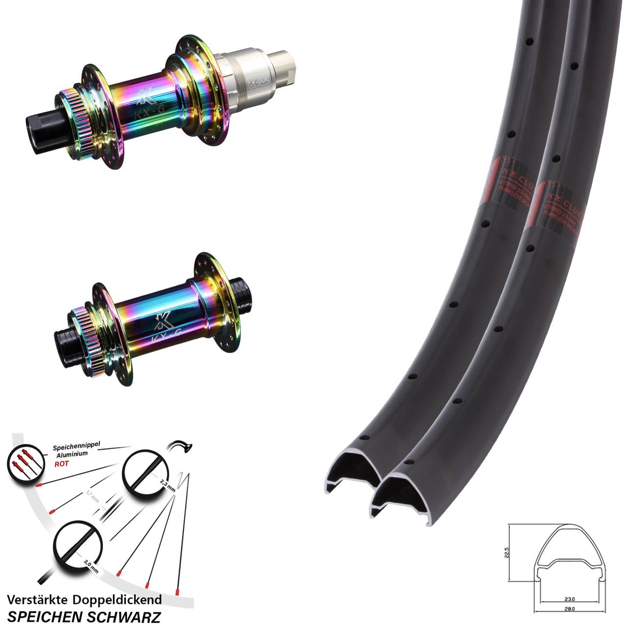 Centerlock Laufradsatz 12x100/142 28-29 Zoll KX-G Clue Oilslick SRAM XDR