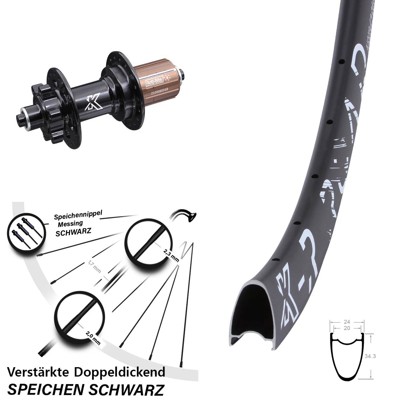 Disc Laufrad 28 Zoll KXR-M Road 8-12 fach HG QR
