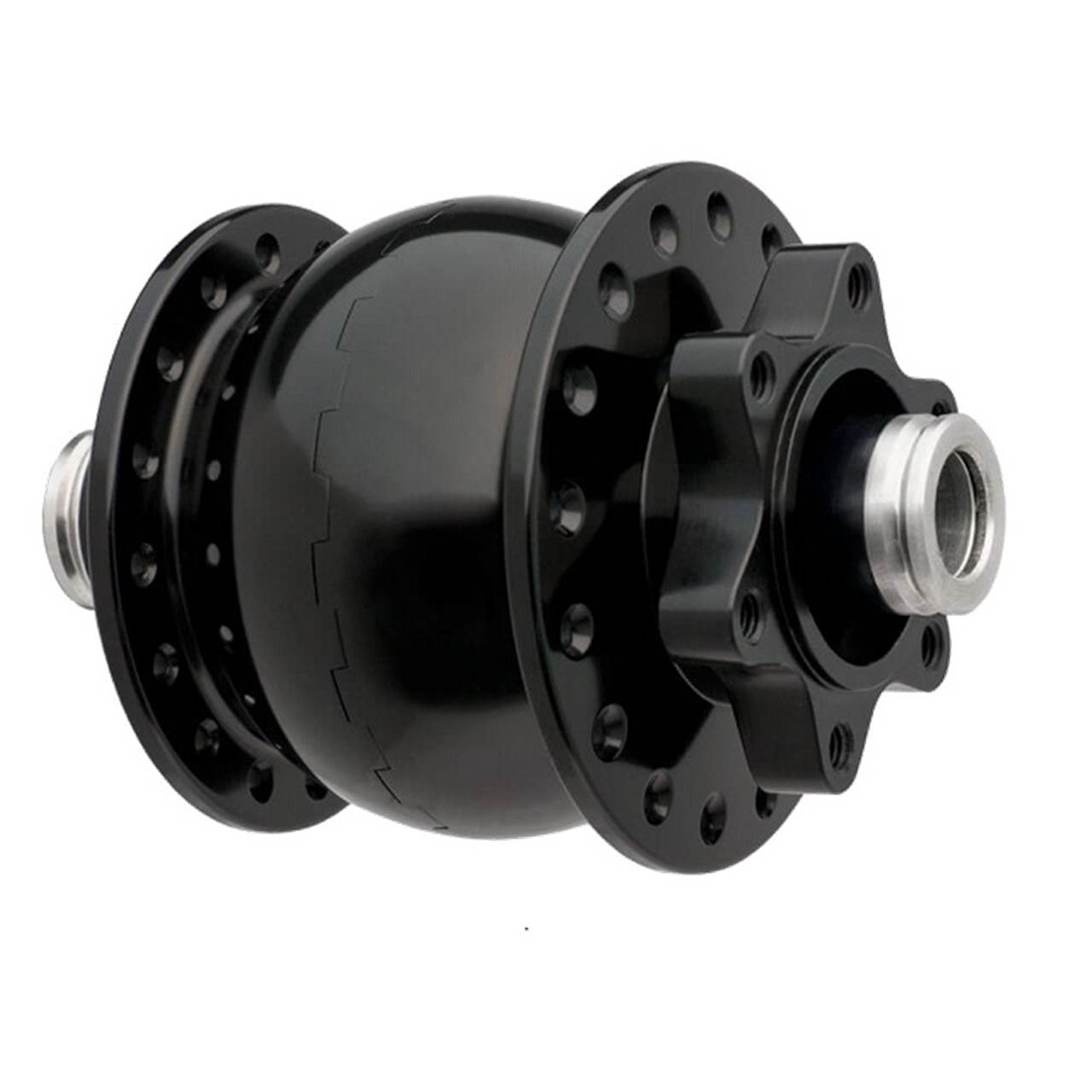 Son 28-12 Nabendynamo Disc 6-Loch Steckachse schwarz eloxiert