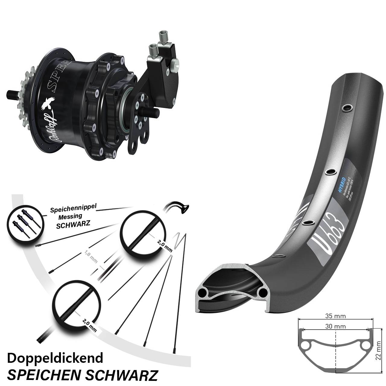 Disc Hinterrrad 29 Zoll DT Swiss U663 Rohloff Speedhub 500/14 TS DB