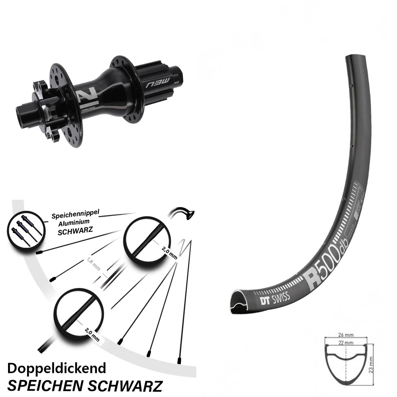 Disc Hinterrad 29 Zoll DT Swiss R500 Novatec D792 Campa N3W 12x142