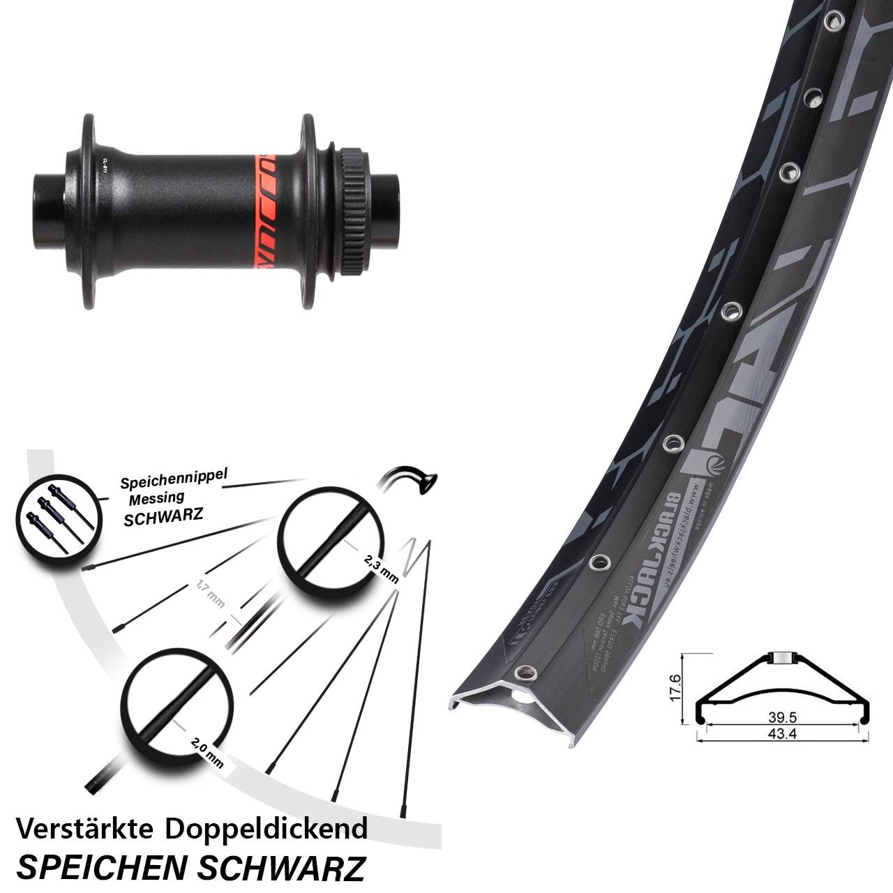 Rodi Ready 40 Formula CL-811 27,5 Zoll Vorderrad Centerlock 15x110 Boost