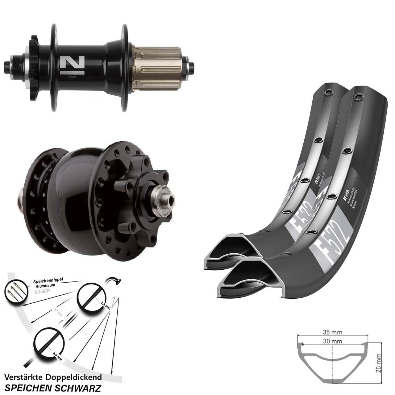 DT Swiss F572 Novatec D042 SON 28 29 Zoll Disc Laufrad-Satz für Schnellspanner 8-11 fach