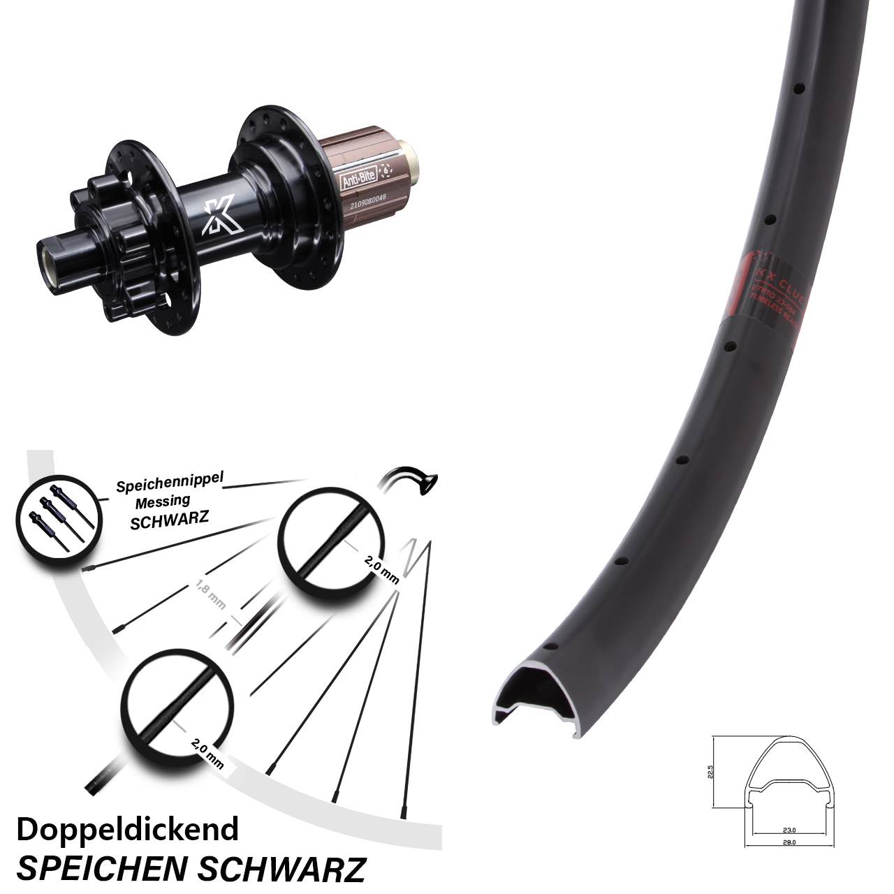 Disc Laufrad 12x142 650B KX-M Clue 8-12 fach HG