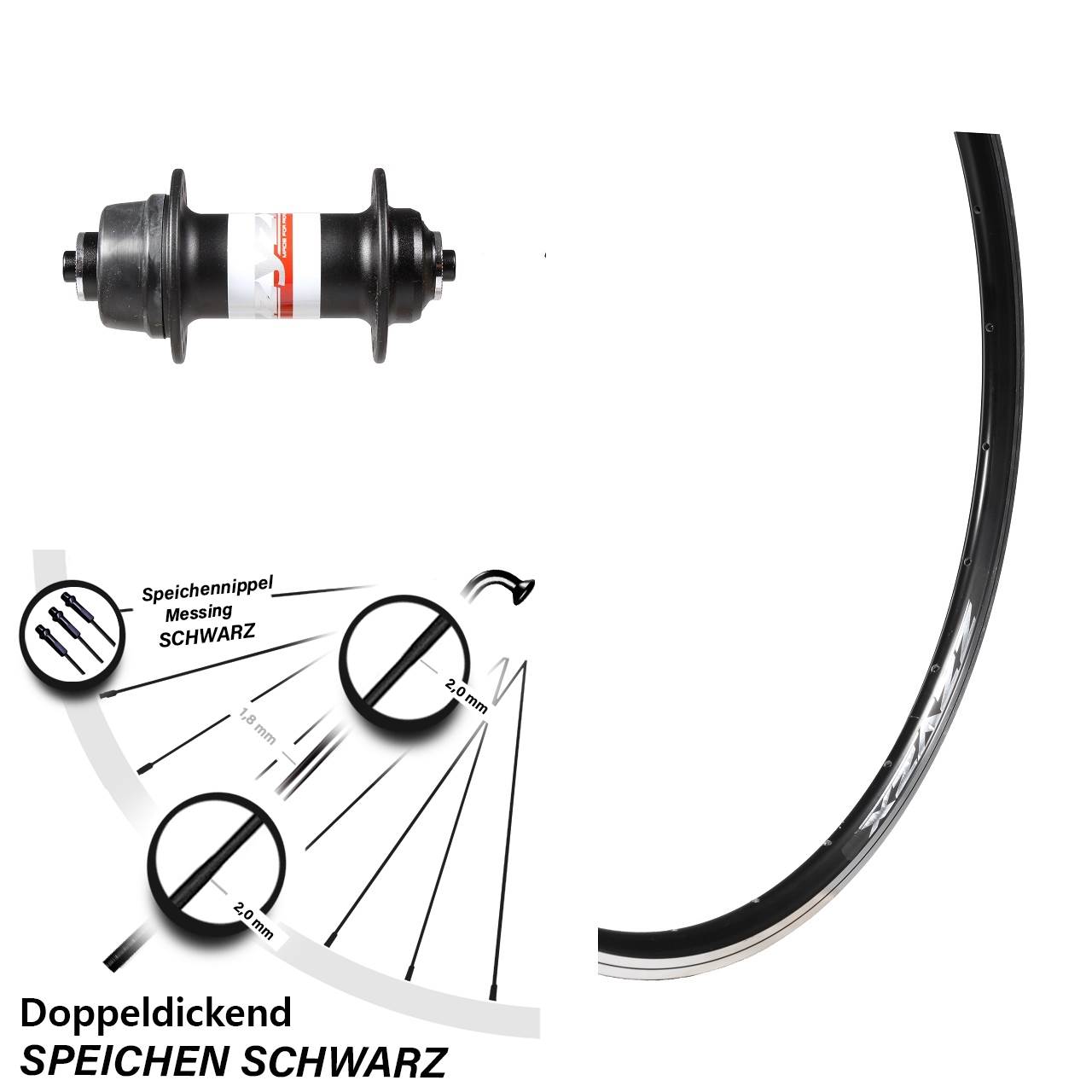 Laufrad 26 Zoll Mach1 Formula ZZYZX CL-91 für Schnellspanner