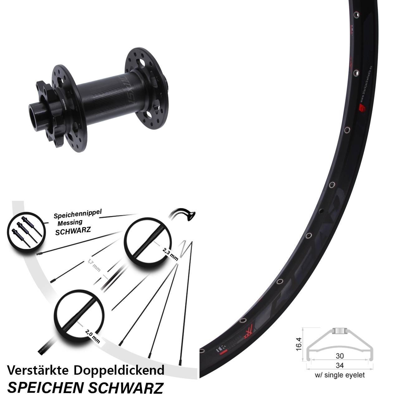 Disc 650B Vorderrad Rodi Ready30 Bear Pawls 15x110 Boost