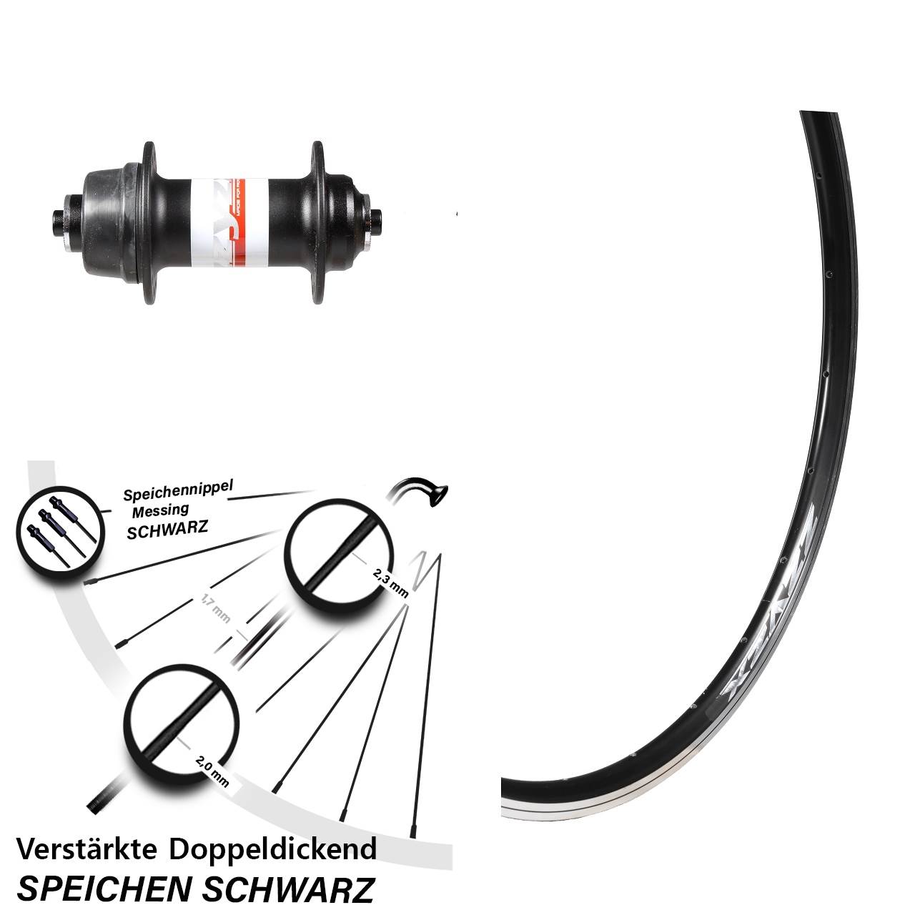 Mach1 Formula ZZYZX CL-91 26 Zoll Vorderrad für Schnellspanner