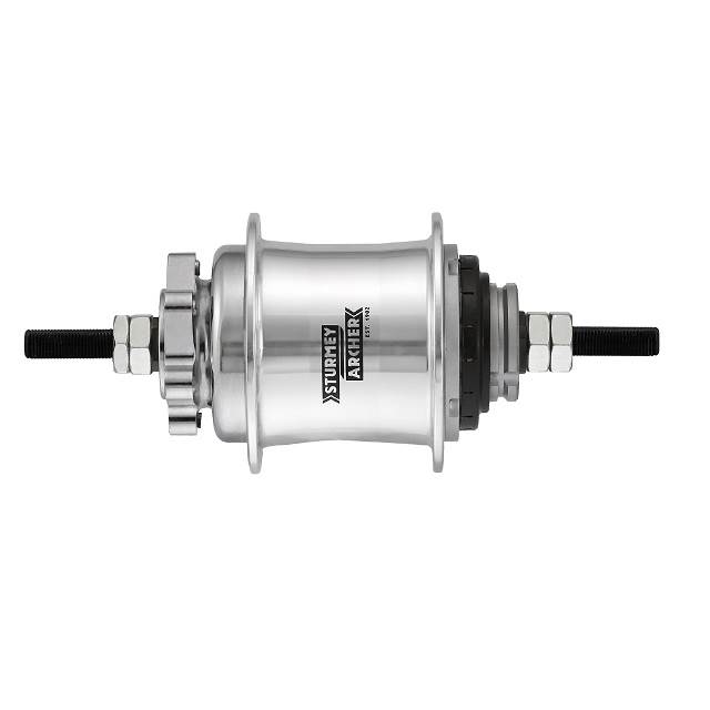 Sturmey Archer Getriebenabe Automatic A2K silbern Disc 6-Loch