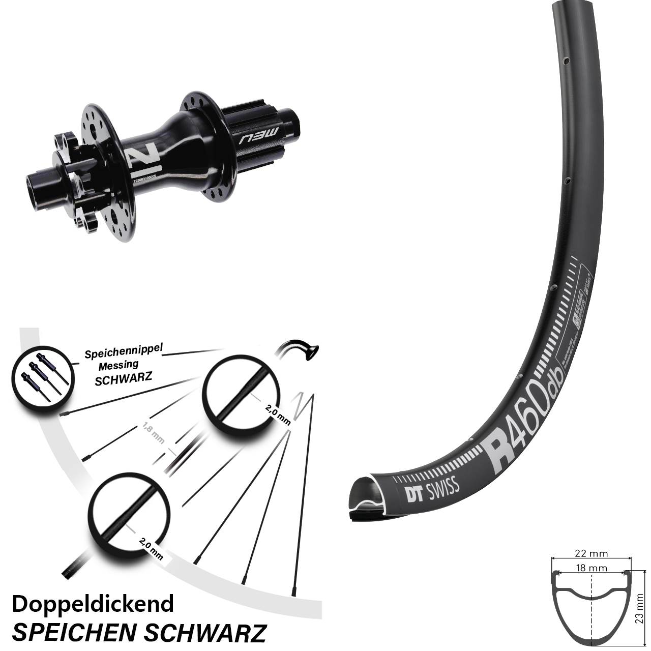 DT Swiss R 460 Novatec D792 28 Zoll Disc Laufrad 12x142 Campagnolo N3W