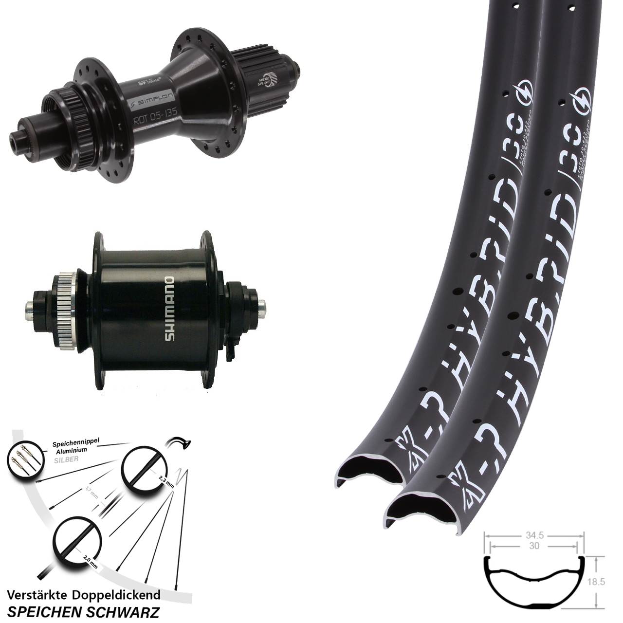 KX R Hybrid 30 DT Swiss 370 Shimano UR700 29 Zoll Micro Spline
