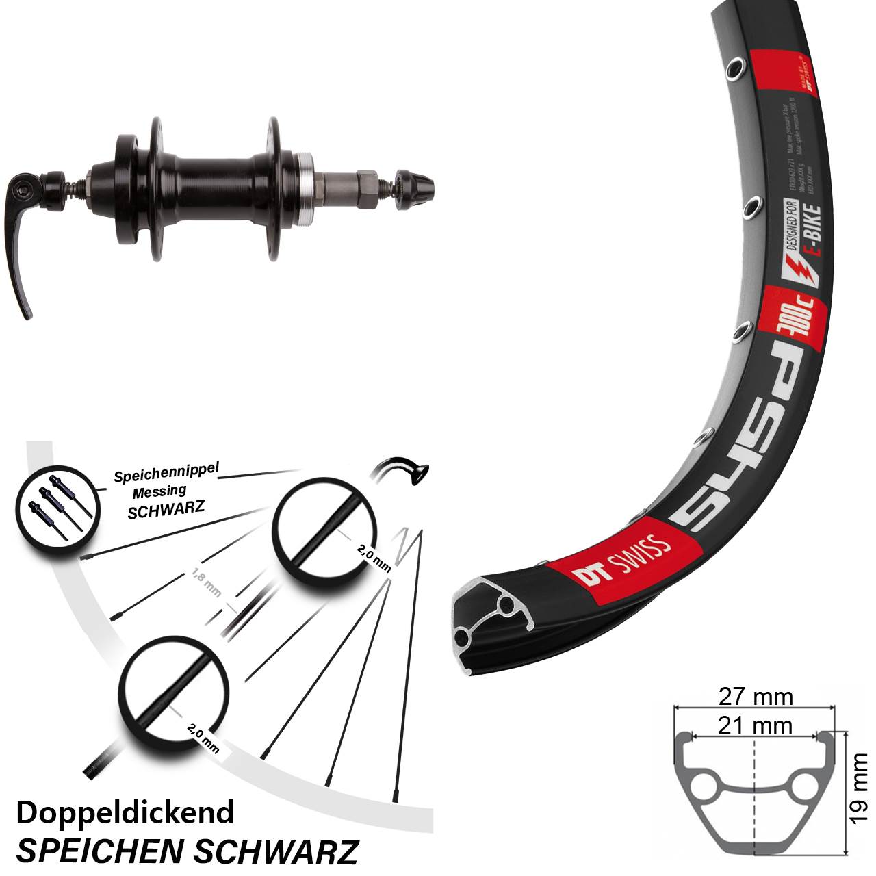 Disc Hinterrad 26 Zoll DT Swiss 545 Novatec Schraubkranz QR