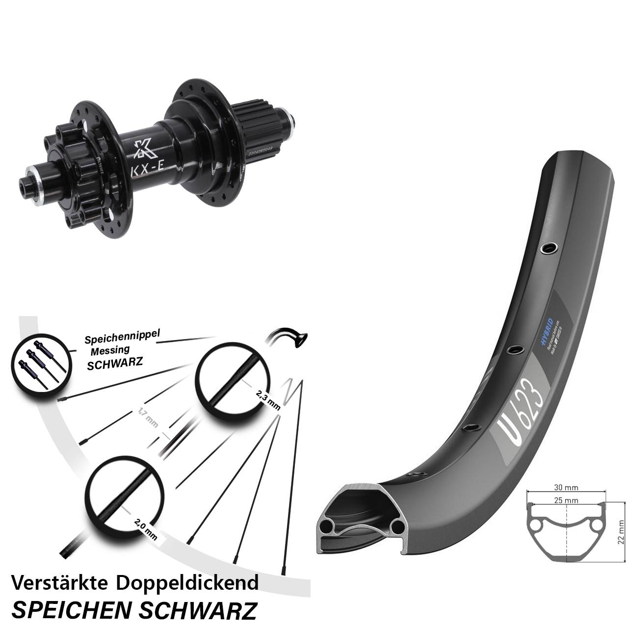 29 Zoll DT Swiss U 623 KX-E Disc Hinterrad QR Boost Shimano Micro Spline