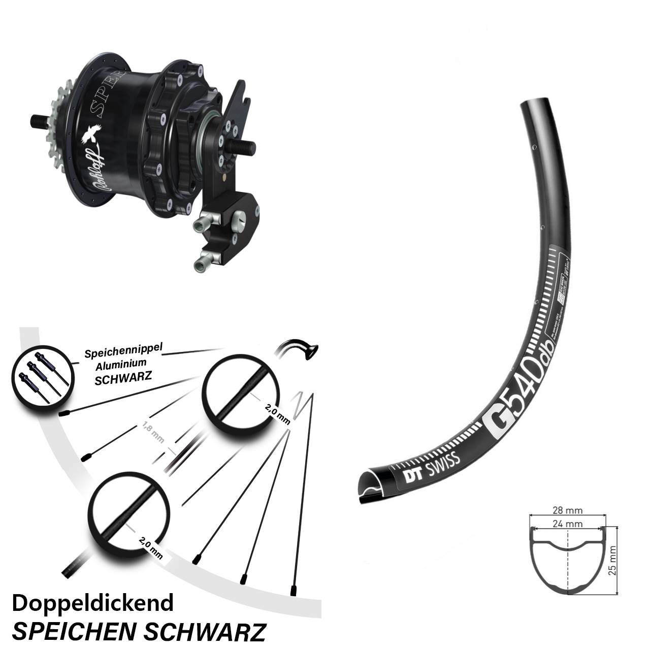 28-29 Zoll DT Swiss G 540 Rohloff Speedhub TS DB OEM2