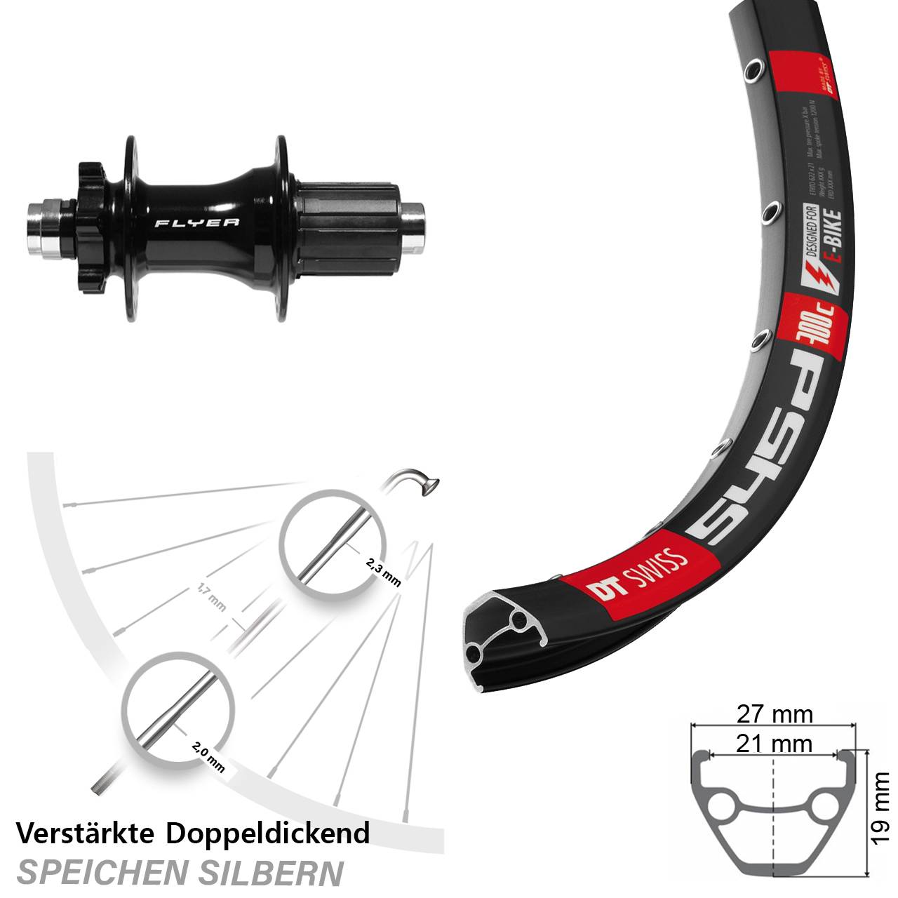 DT Swiss 545d Formula DHT-142 29 Zoll Hinterrad 6-Loch Disc 12x142 8-11 fach