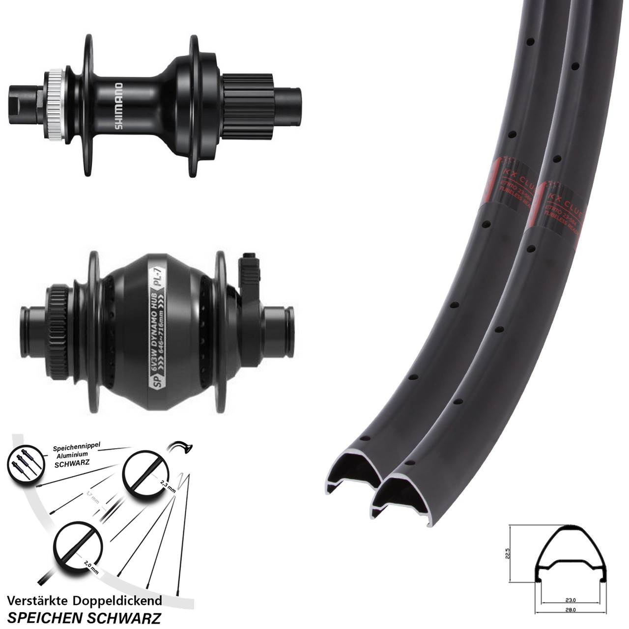 Disc Laufradsatz 26 Zoll KX Clue Shimano FH-MT510 Shutter PL-7 Micro Spline 12x100/142