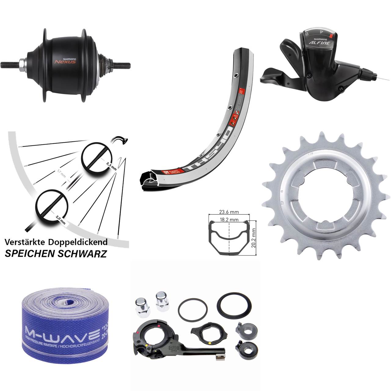 Hinterrad 28 Zoll DT Swiss TK540 Shimano Nexus 8 Gang Premium