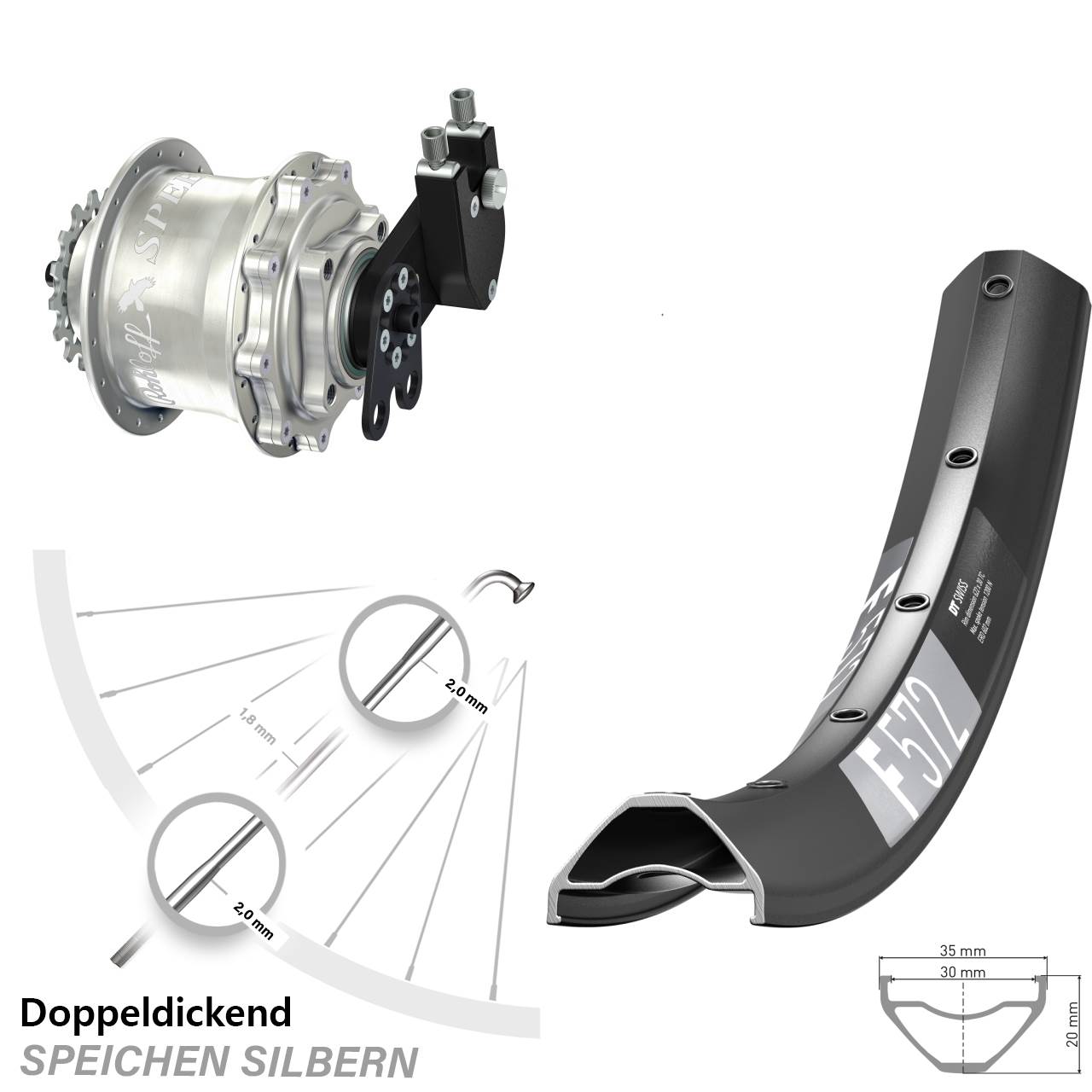 29 Zoll DT Swiss F572 Rohloff 500/14 CC DB Tandem